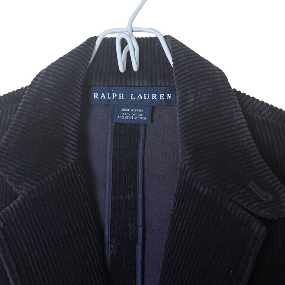Vintage Ralph Lauren Corduroy Blazer, Navy, sz 4 - Picture 4 of 5